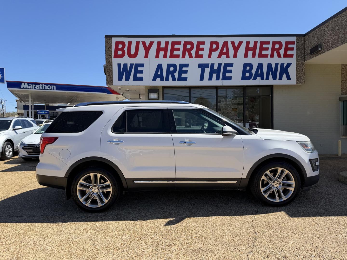 2016 WHITE FORD EXPLORER LIMITED (1FM5K7F87GG) , located at 922 W. Beacon St., Philadelphia, MS, 39350, (601) 650-3675, 32.770447, -89.127151 - Photo#6
