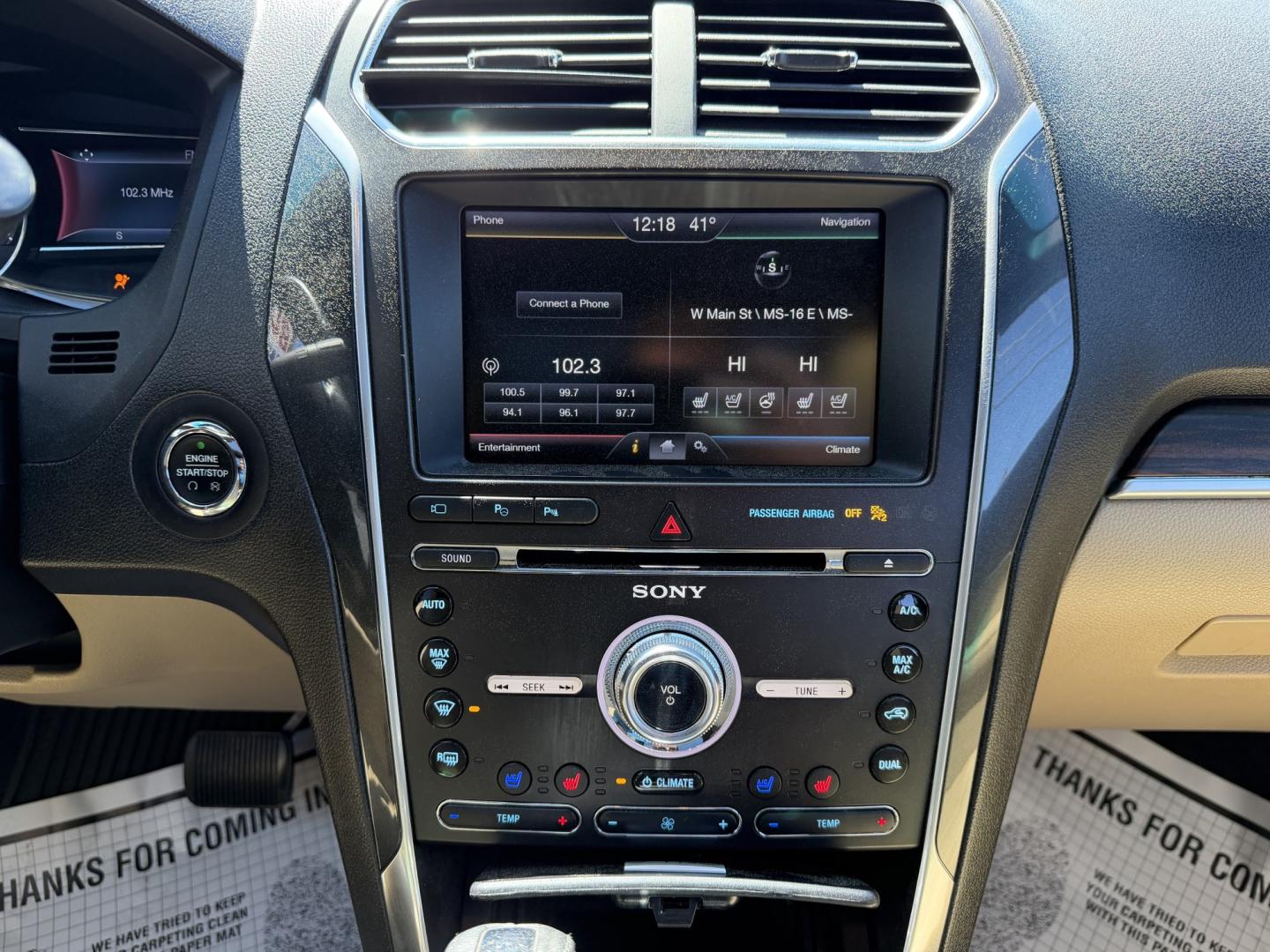 2016 WHITE FORD EXPLORER LIMITED (1FM5K7F87GG) , located at 922 W. Beacon St., Philadelphia, MS, 39350, (601) 650-3675, 32.770447, -89.127151 - Photo#17