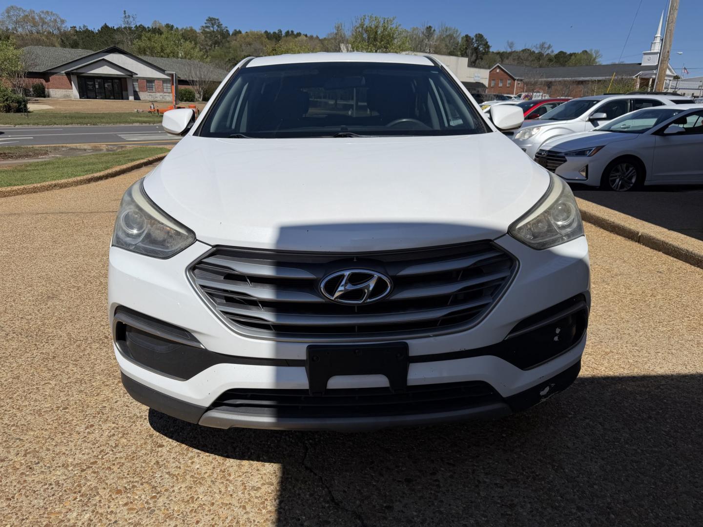 2018 WHITE HYUNDAI SANTA FE SPORT (5XYZT3LB1JG) , located at 922 W. Beacon St., Philadelphia, MS, 39350, (601) 650-3675, 32.770447, -89.127151 - Photo#1