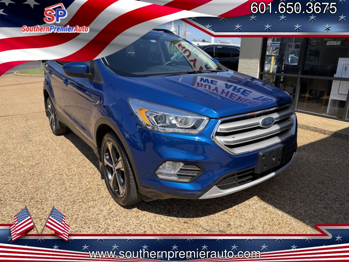 2018 BLUE FORD ESCAPE SEL (1FMCU0HD8JU) , located at 922 W. Beacon St., Philadelphia, MS, 39350, (601) 650-3675, 32.770447, -89.127151 - Photo#0