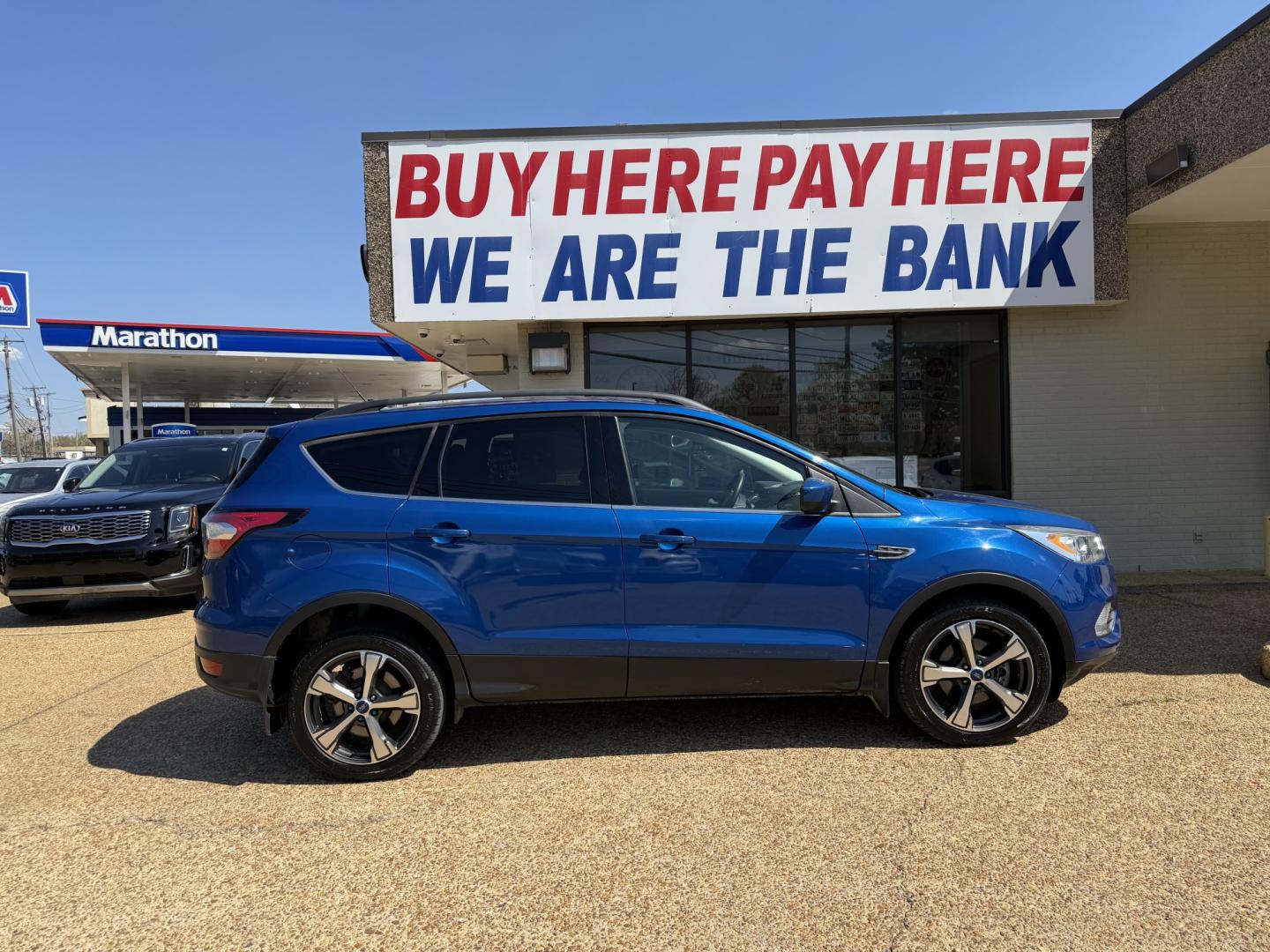 2018 BLUE FORD ESCAPE SEL (1FMCU0HD8JU) , located at 922 W. Beacon St., Philadelphia, MS, 39350, (601) 650-3675, 32.770447, -89.127151 - Photo#6