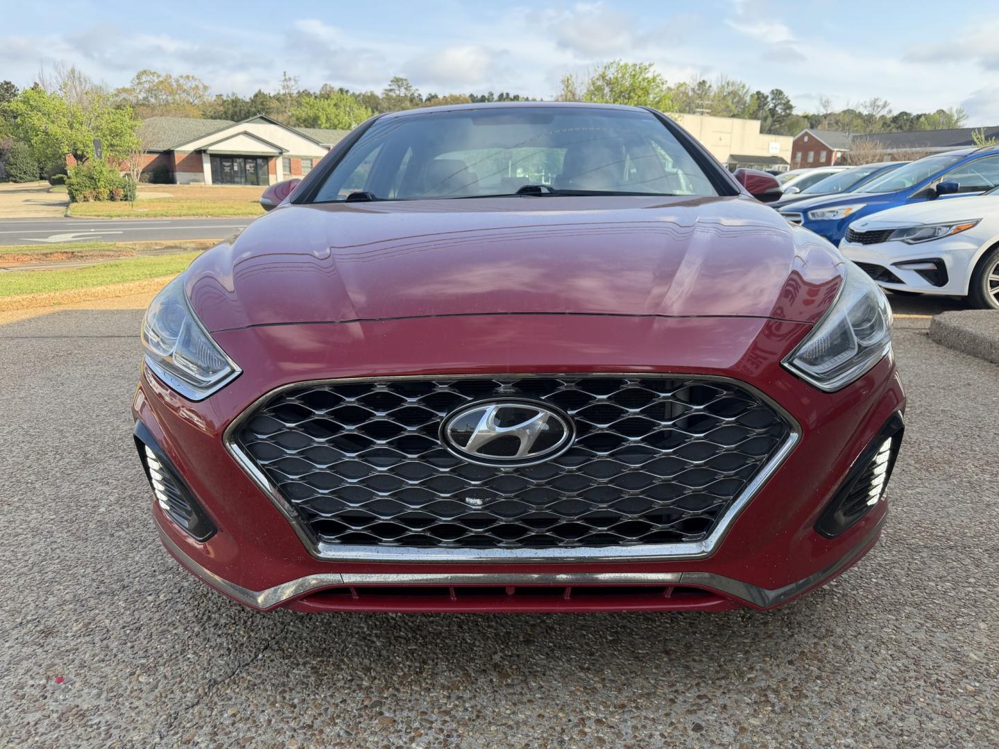 2018 RED HYUNDAI SONATA SPORT (5NPE34AF0JH) , located at 922 W. Beacon St., Philadelphia, MS, 39350, (601) 650-3675, 32.770447, -89.127151 - Photo#1