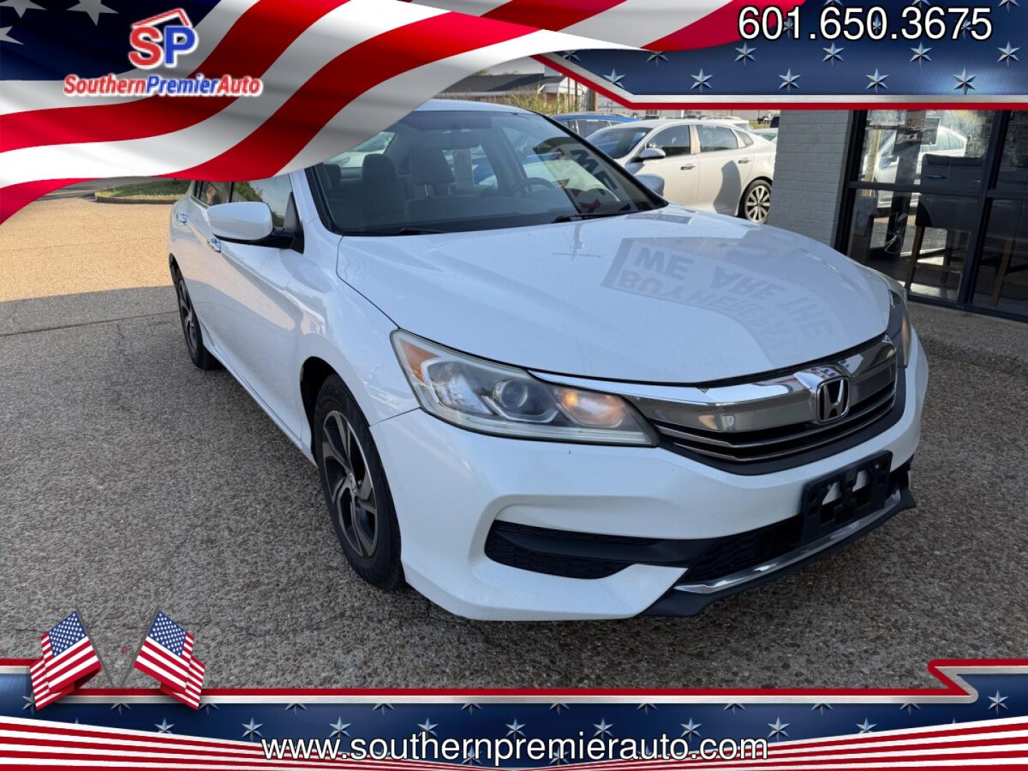 2017 WHITE HONDA ACCORD LX (1HGCR2F37HA) , located at 922 W. Beacon St., Philadelphia, MS, 39350, (601) 650-3675, 32.770447, -89.127151 - Photo#0