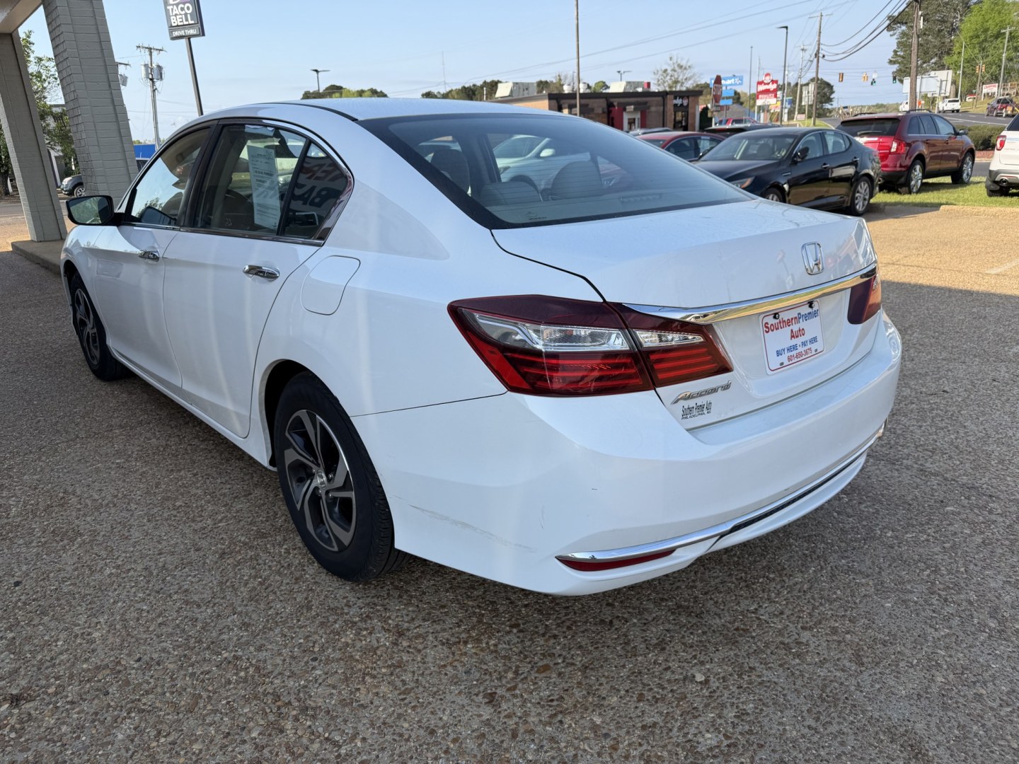 2017 WHITE HONDA ACCORD LX (1HGCR2F37HA) , located at 922 W. Beacon St., Philadelphia, MS, 39350, (601) 650-3675, 32.770447, -89.127151 - Photo#3