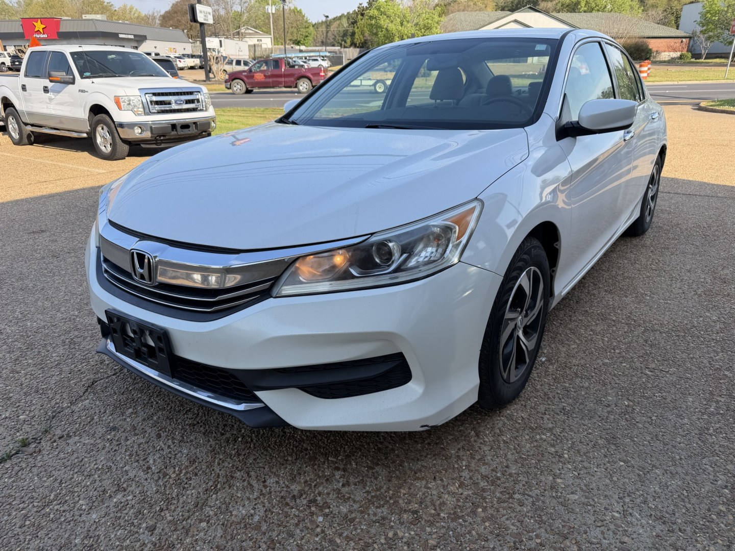 2017 WHITE HONDA ACCORD LX (1HGCR2F37HA) , located at 922 W. Beacon St., Philadelphia, MS, 39350, (601) 650-3675, 32.770447, -89.127151 - Photo#2