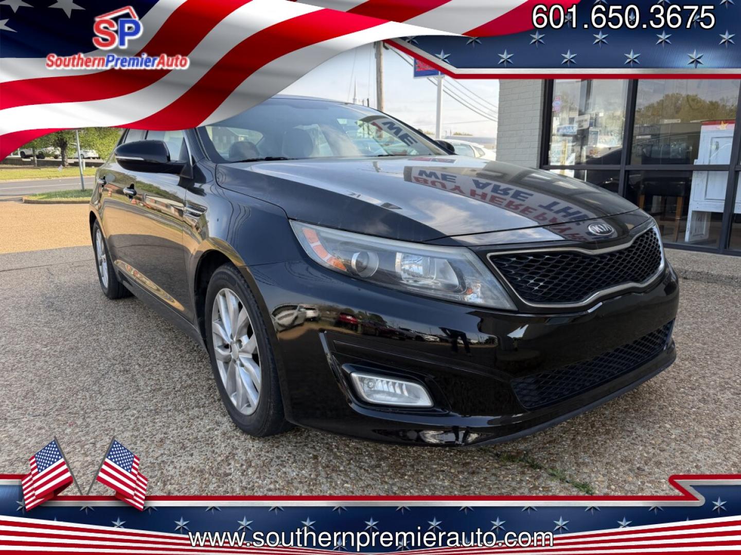 2015 BLACK KIA OPTIMA EX; LX (5XXGN4A75FG) , located at 922 W. Beacon St., Philadelphia, MS, 39350, (601) 650-3675, 32.770447, -89.127151 - Photo#0