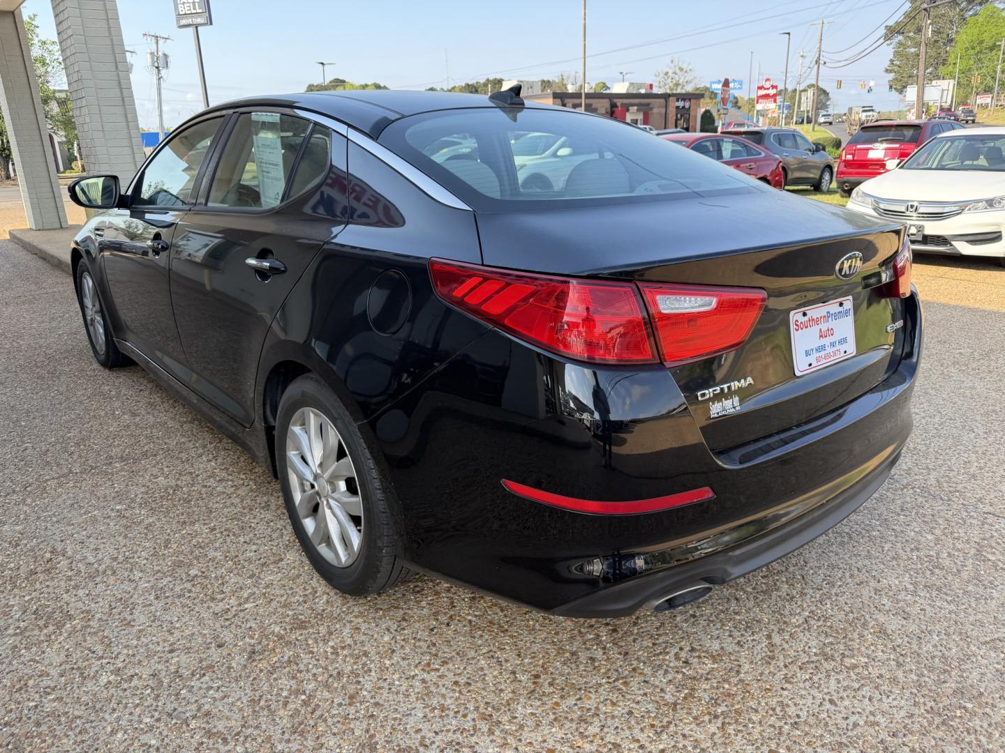 2015 BLACK KIA OPTIMA EX; LX (5XXGN4A75FG) , located at 922 W. Beacon St., Philadelphia, MS, 39350, (601) 650-3675, 32.770447, -89.127151 - Photo#3