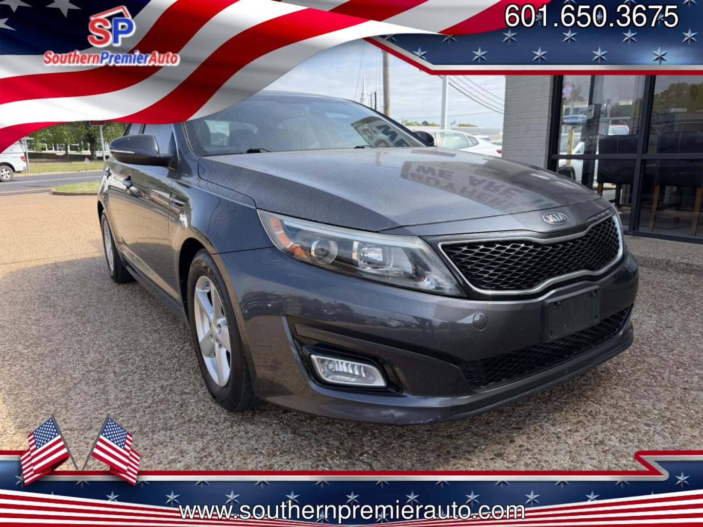 2015 GRAY KIA OPTIMA LX (KNAGM4A75F5) , located at 922 W. Beacon St., Philadelphia, MS, 39350, (601) 650-3675, 32.770447, -89.127151 - Photo#0