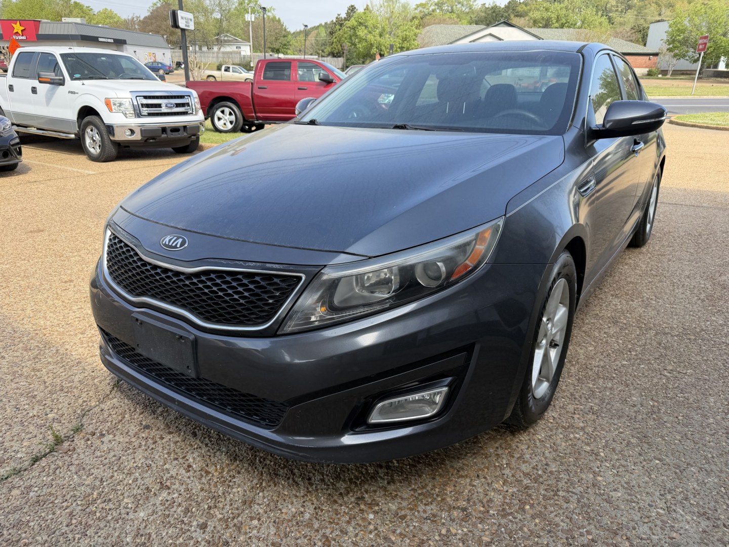 2015 GRAY KIA OPTIMA LX (KNAGM4A75F5) , located at 922 W. Beacon St., Philadelphia, MS, 39350, (601) 650-3675, 32.770447, -89.127151 - Photo#2