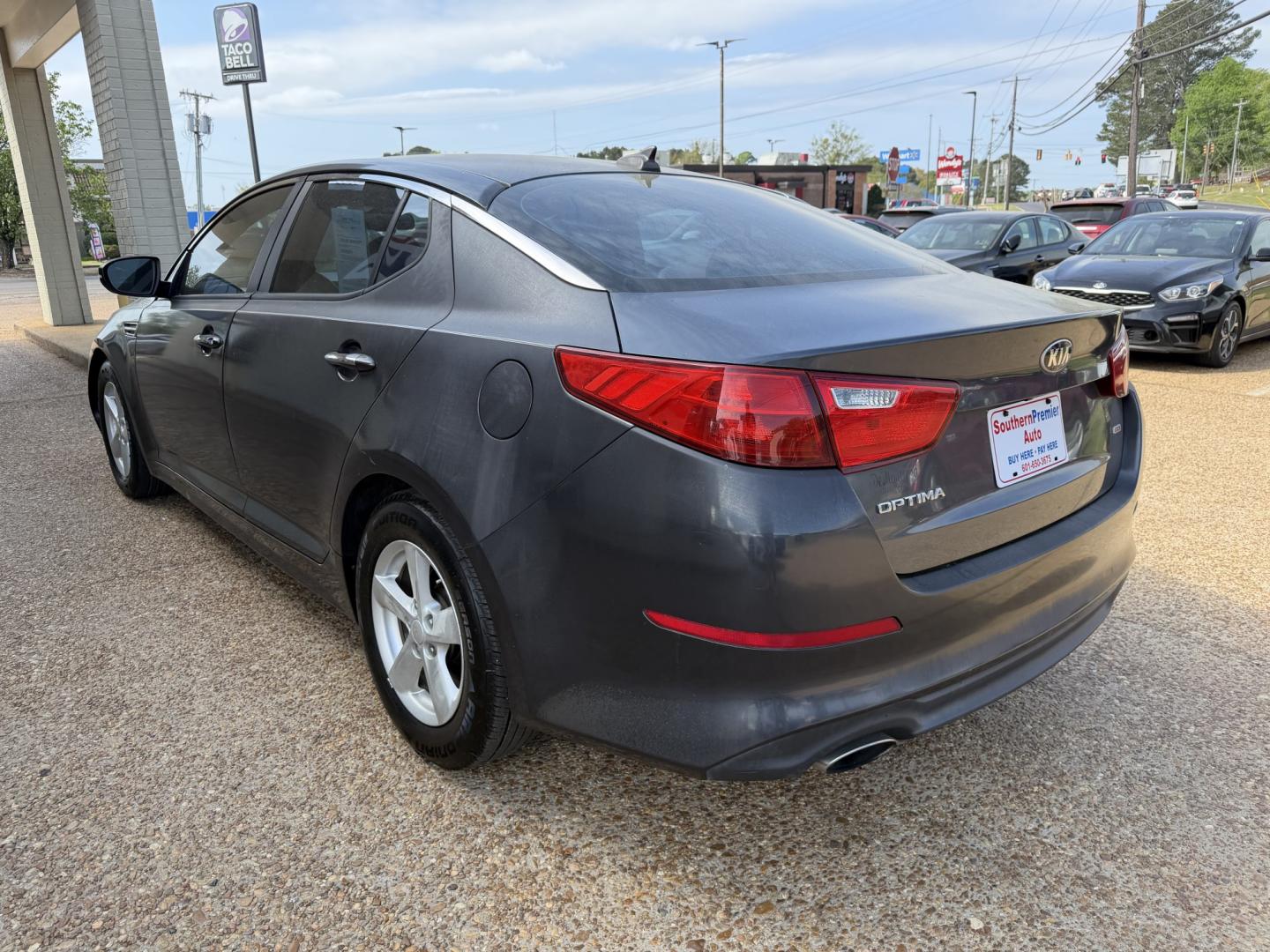 2015 GRAY KIA OPTIMA LX (KNAGM4A75F5) , located at 922 W. Beacon St., Philadelphia, MS, 39350, (601) 650-3675, 32.770447, -89.127151 - Photo#3