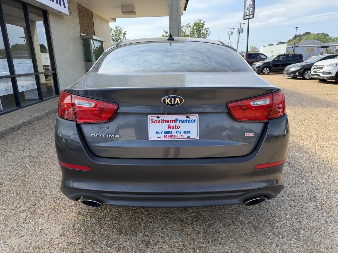 2015 GRAY KIA OPTIMA LX (KNAGM4A75F5) , located at 922 W. Beacon St., Philadelphia, MS, 39350, (601) 650-3675, 32.770447, -89.127151 - Photo#4