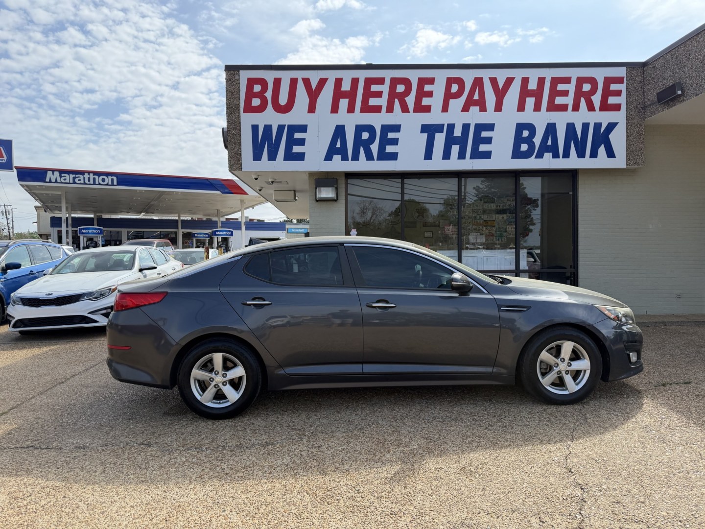 2015 GRAY KIA OPTIMA LX (KNAGM4A75F5) , located at 922 W. Beacon St., Philadelphia, MS, 39350, (601) 650-3675, 32.770447, -89.127151 - Photo#6