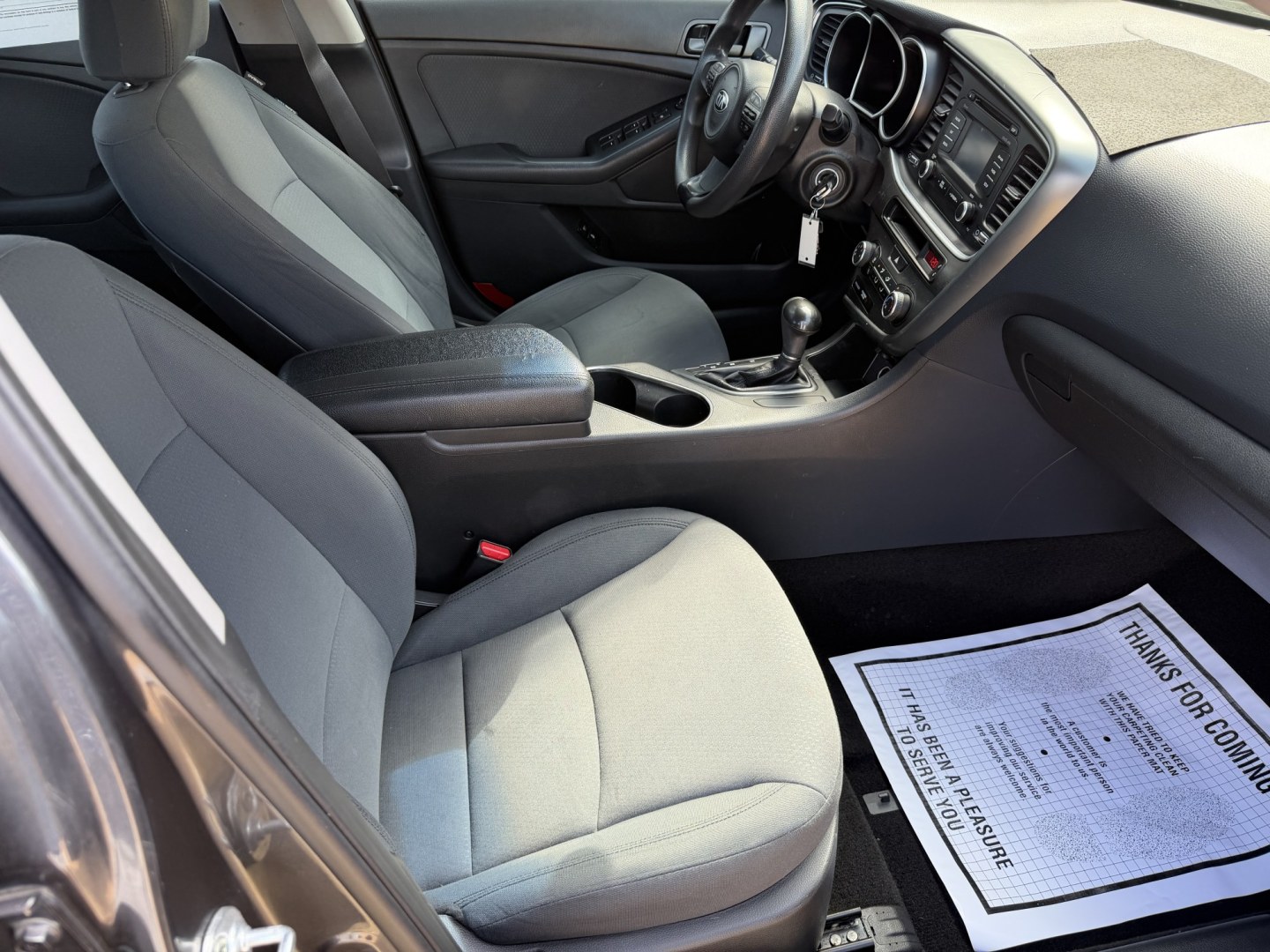 2015 GRAY KIA OPTIMA LX (KNAGM4A75F5) , located at 922 W. Beacon St., Philadelphia, MS, 39350, (601) 650-3675, 32.770447, -89.127151 - Photo#10