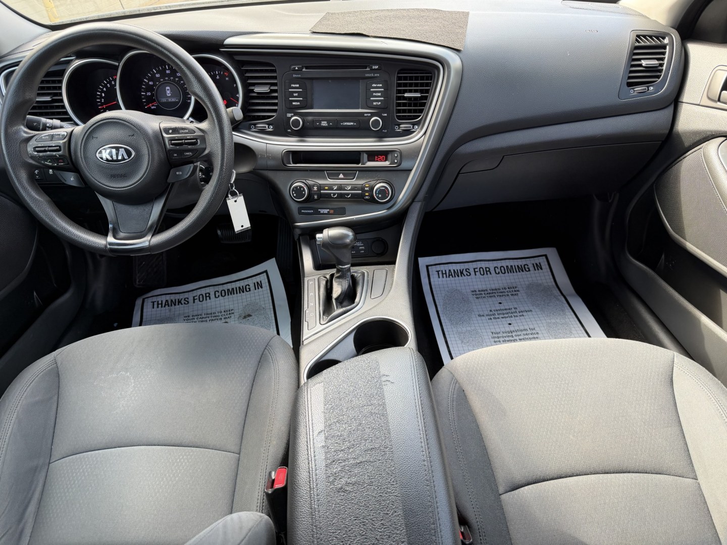 2015 GRAY KIA OPTIMA LX (KNAGM4A75F5) , located at 922 W. Beacon St., Philadelphia, MS, 39350, (601) 650-3675, 32.770447, -89.127151 - Photo#16
