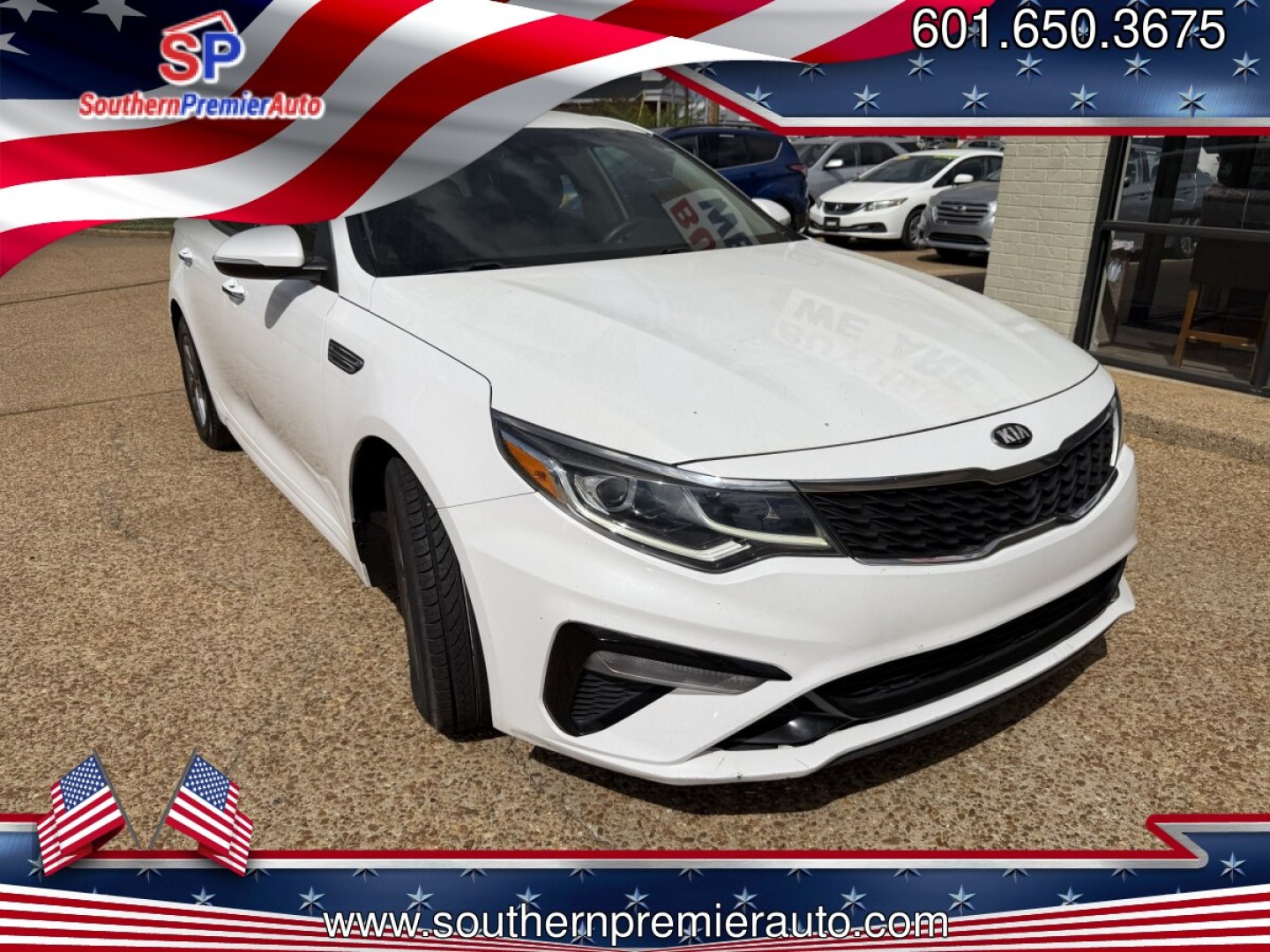2020 WHITE KIA OPTIMA LX (5XXGT4L39LG) , located at 922 W. Beacon St., Philadelphia, MS, 39350, (601) 650-3675, 32.770447, -89.127151 - Photo#0