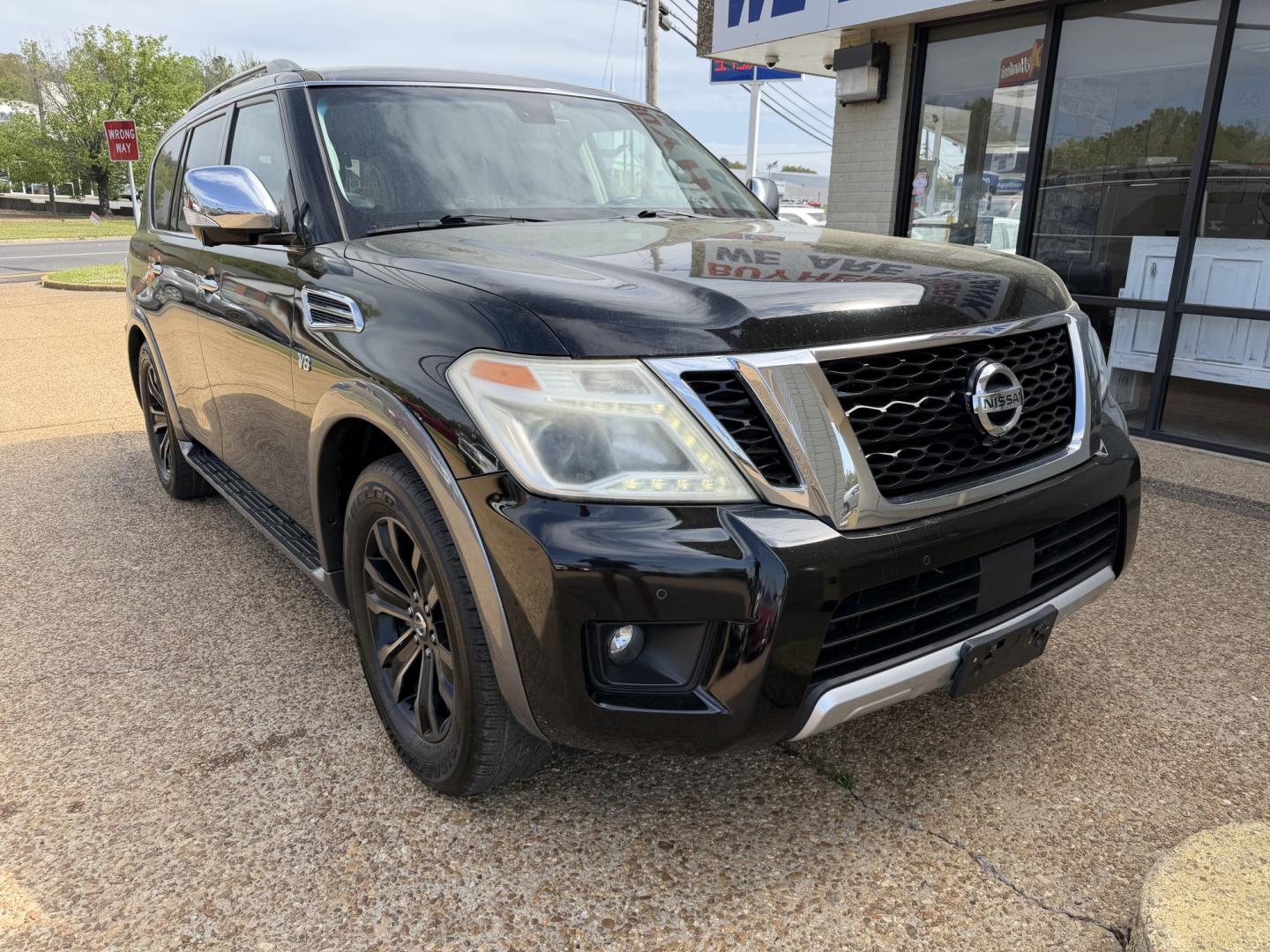 2017 BLACK NISSAN ARMADA PLAT (JN8AY2NFXH9) , located at 922 W. Beacon St., Philadelphia, MS, 39350, (601) 650-3675, 32.770447, -89.127151 - Photo#0