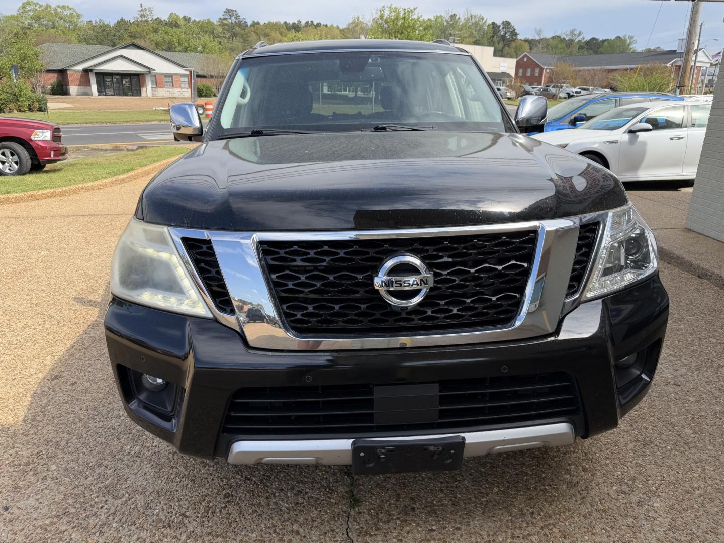 2017 BLACK NISSAN ARMADA PLAT (JN8AY2NFXH9) , located at 922 W. Beacon St., Philadelphia, MS, 39350, (601) 650-3675, 32.770447, -89.127151 - Photo#1