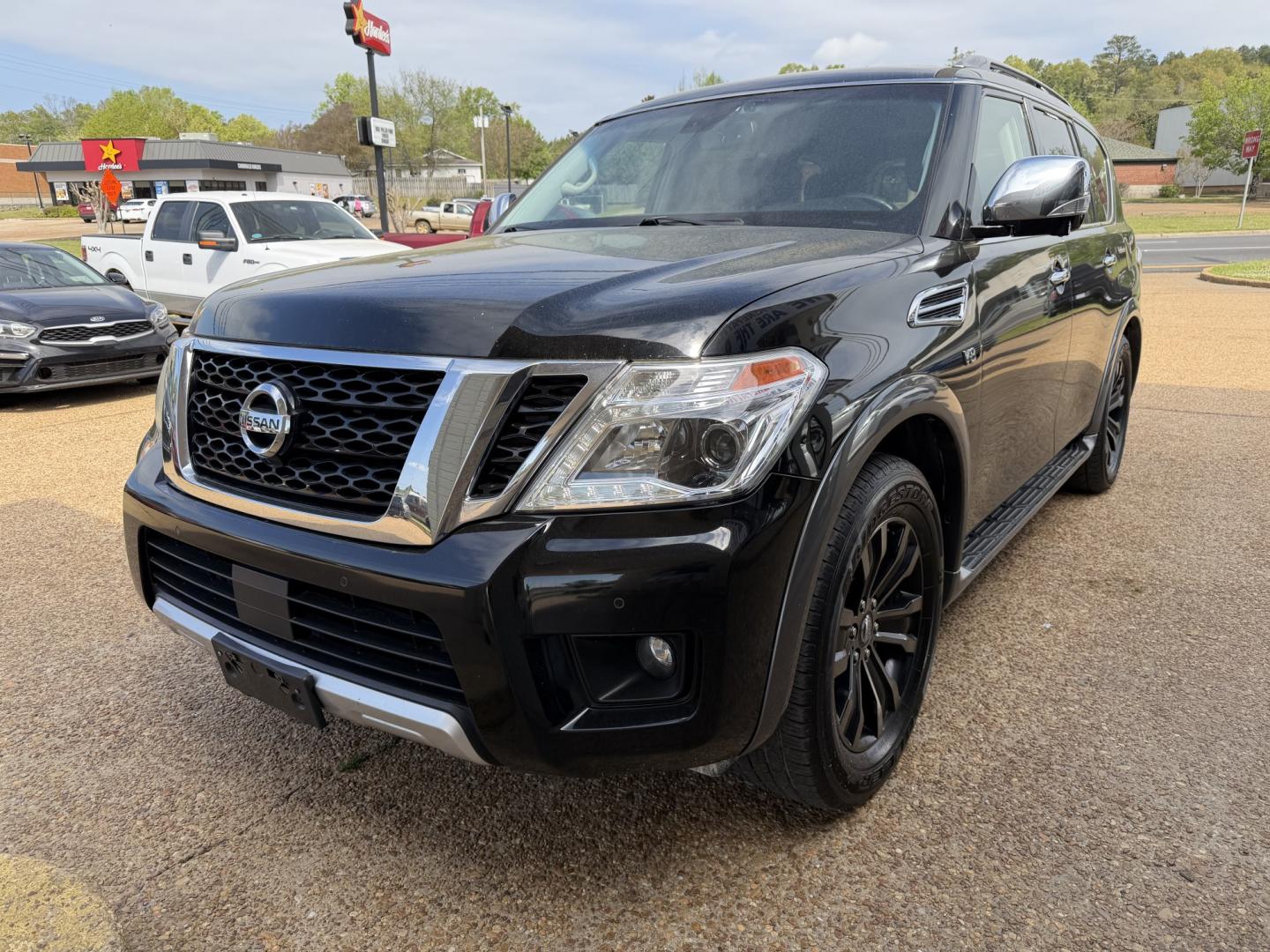 2017 BLACK NISSAN ARMADA PLAT (JN8AY2NFXH9) , located at 922 W. Beacon St., Philadelphia, MS, 39350, (601) 650-3675, 32.770447, -89.127151 - Photo#2