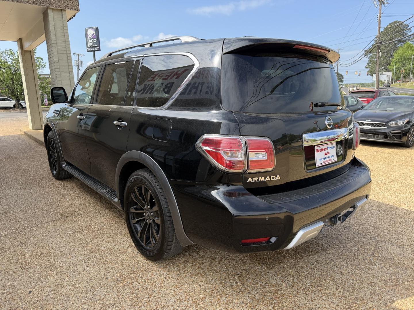 2017 BLACK NISSAN ARMADA PLAT (JN8AY2NFXH9) , located at 922 W. Beacon St., Philadelphia, MS, 39350, (601) 650-3675, 32.770447, -89.127151 - Photo#3