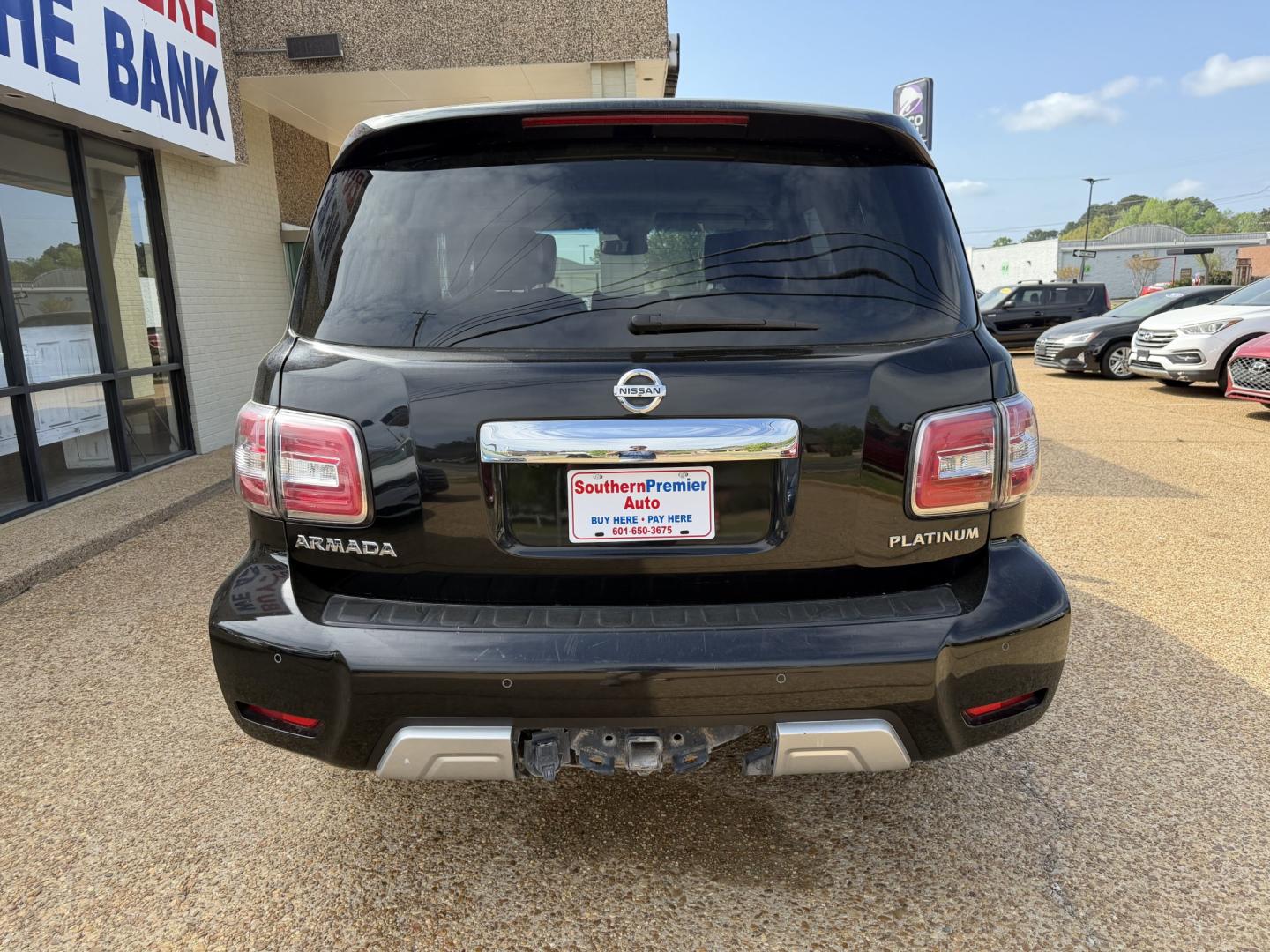 2017 BLACK NISSAN ARMADA PLAT (JN8AY2NFXH9) , located at 922 W. Beacon St., Philadelphia, MS, 39350, (601) 650-3675, 32.770447, -89.127151 - Photo#4
