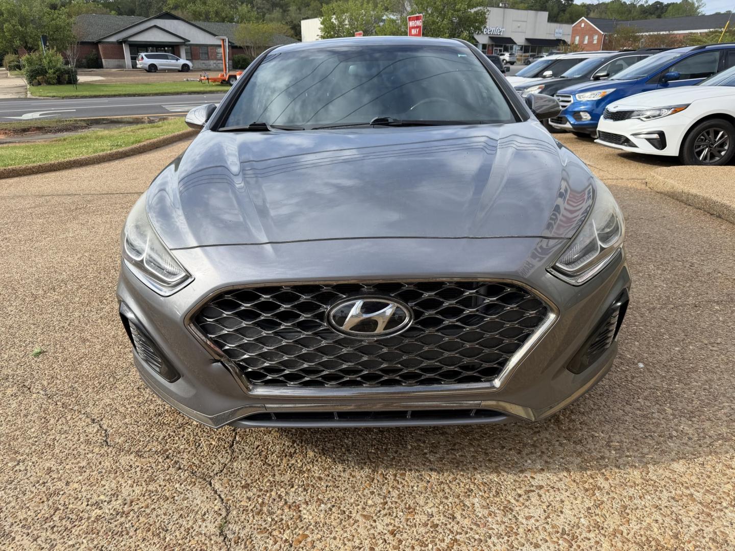 2018 GRAY HYUNDAI SONATA SPORT (5NPE34AF2JH) , located at 922 W. Beacon St., Philadelphia, MS, 39350, (601) 650-3675, 32.770447, -89.127151 - Photo#1