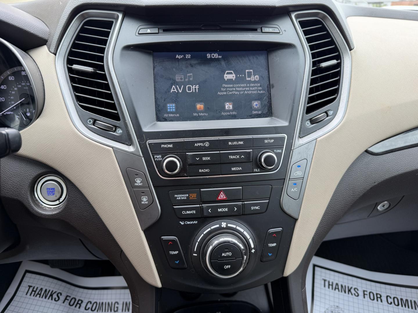 2018 BLUE HYUNDAI SANTA FE SPORT BASE (5NMZU3LB1JH) , located at 922 W. Beacon St., Philadelphia, MS, 39350, (601) 650-3675, 32.770447, -89.127151 - Photo#17