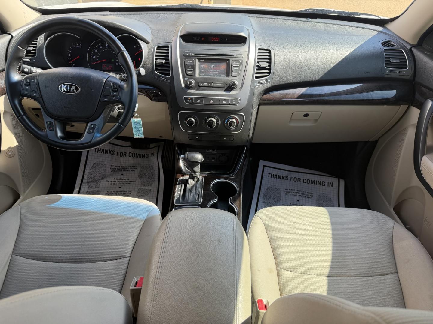 2014 WHITE KIA SORENTO LX (5XYKT3A60EG) , located at 922 W. Beacon St., Philadelphia, MS, 39350, (601) 650-3675, 32.770447, -89.127151 - Photo#16