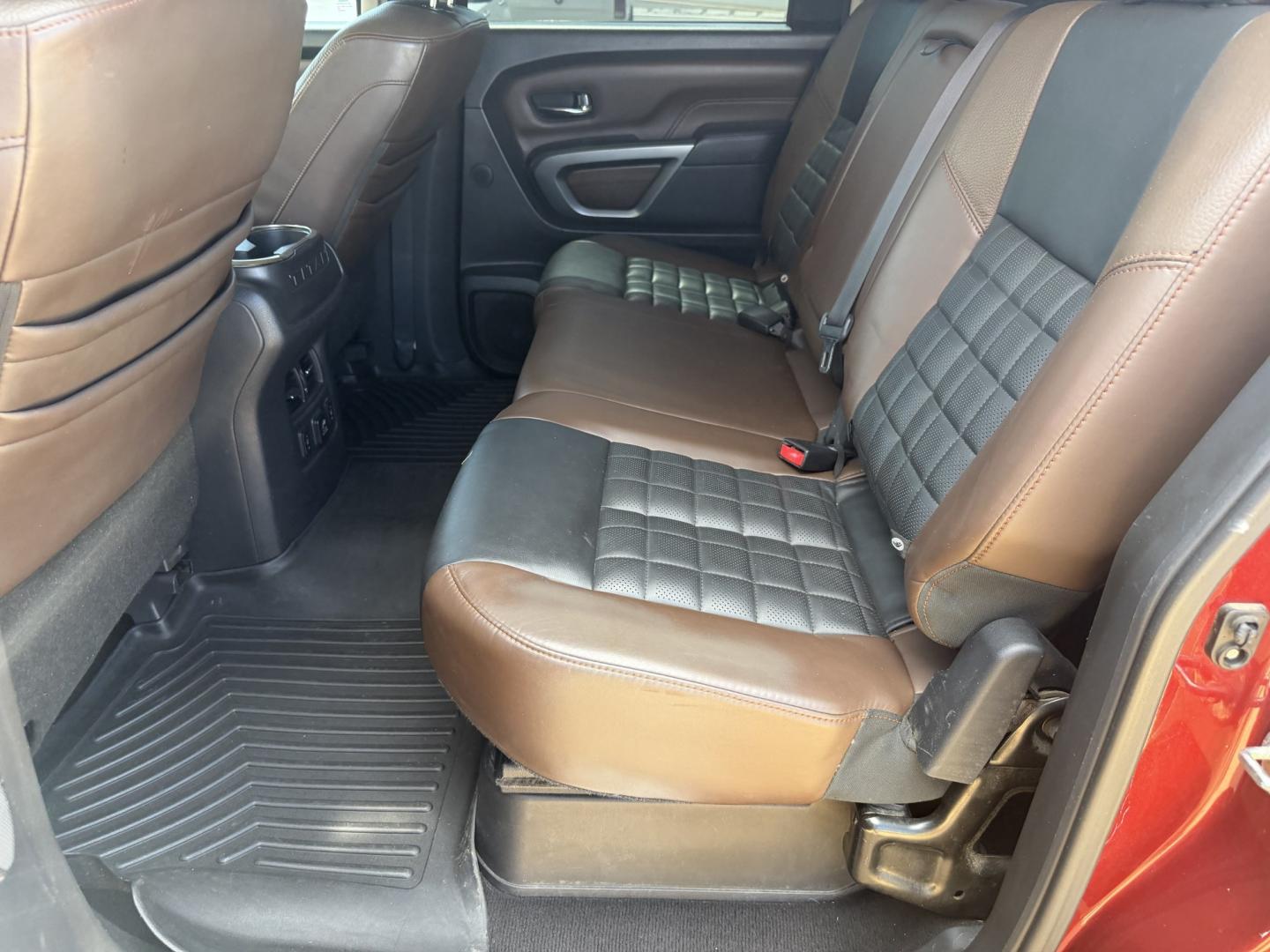 2017 RED NISSAN TITAN PLATINUM SV (1N6AA1E55HN) with an 5.6L 8CYL engine, located at 922 W. Beacon St., Philadelphia, MS, 39350, (601) 650-3675, 32.770447, -89.127151 - Photo#13