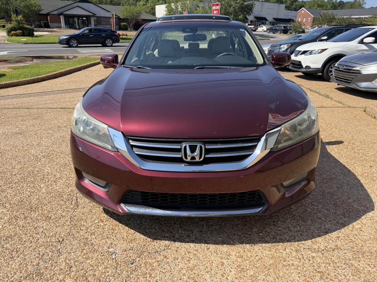 2014 BURGUNDY HONDA ACCORD EX-L (1HGCR2F83EA) , located at 922 W. Beacon St., Philadelphia, MS, 39350, (601) 650-3675, 32.770447, -89.127151- Photo#1