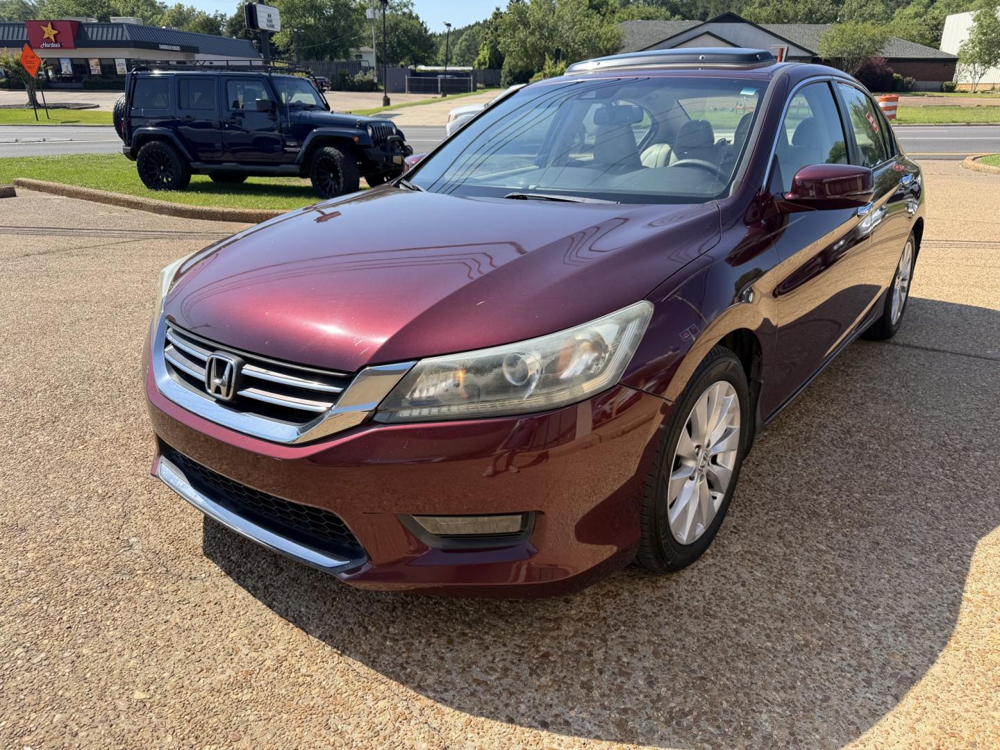 2014 BURGUNDY HONDA ACCORD EX-L (1HGCR2F83EA) , located at 922 W. Beacon St., Philadelphia, MS, 39350, (601) 650-3675, 32.770447, -89.127151- Photo#2