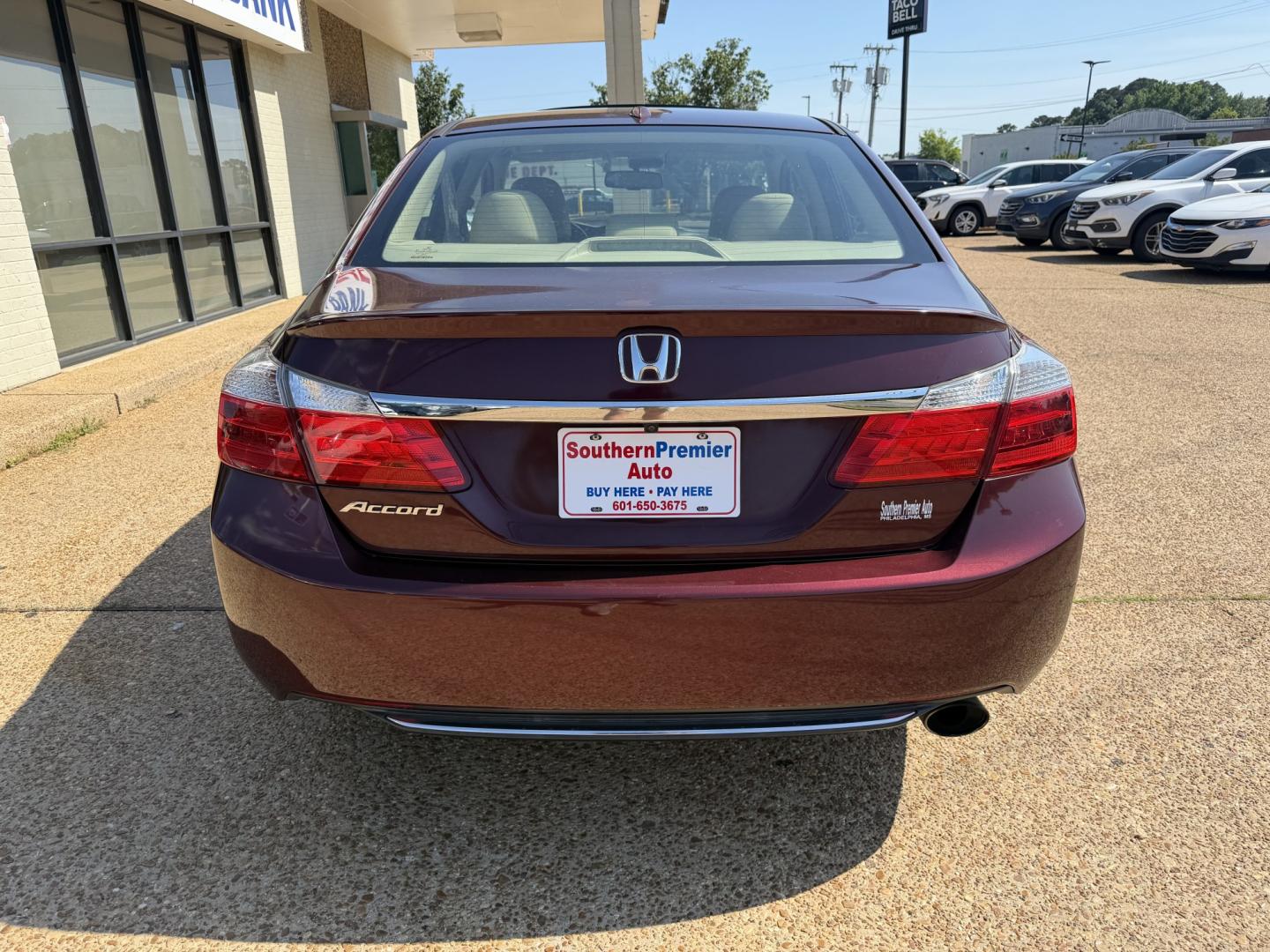 2014 BURGUNDY HONDA ACCORD EX-L (1HGCR2F83EA) , located at 922 W. Beacon St., Philadelphia, MS, 39350, (601) 650-3675, 32.770447, -89.127151- Photo#4