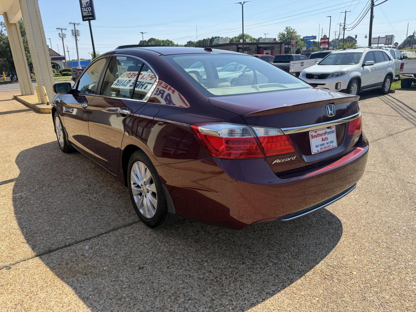 2014 BURGUNDY HONDA ACCORD EX-L (1HGCR2F83EA) , located at 922 W. Beacon St., Philadelphia, MS, 39350, (601) 650-3675, 32.770447, -89.127151- Photo#3