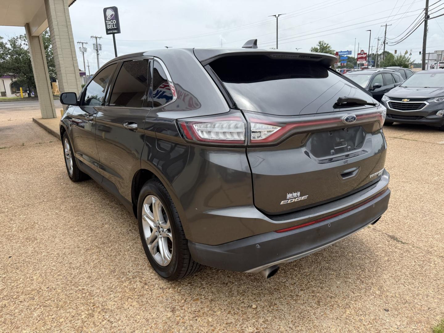 2015 GRAY FORD EDGE TITANIUM Titanium (2FMTK3K95FB) with an 2.0 L 4 Cyl engine, located at 922 W. Beacon St., Philadelphia, MS, 39350, (601) 650-3675, 32.770447, -89.127151 - Photo#3