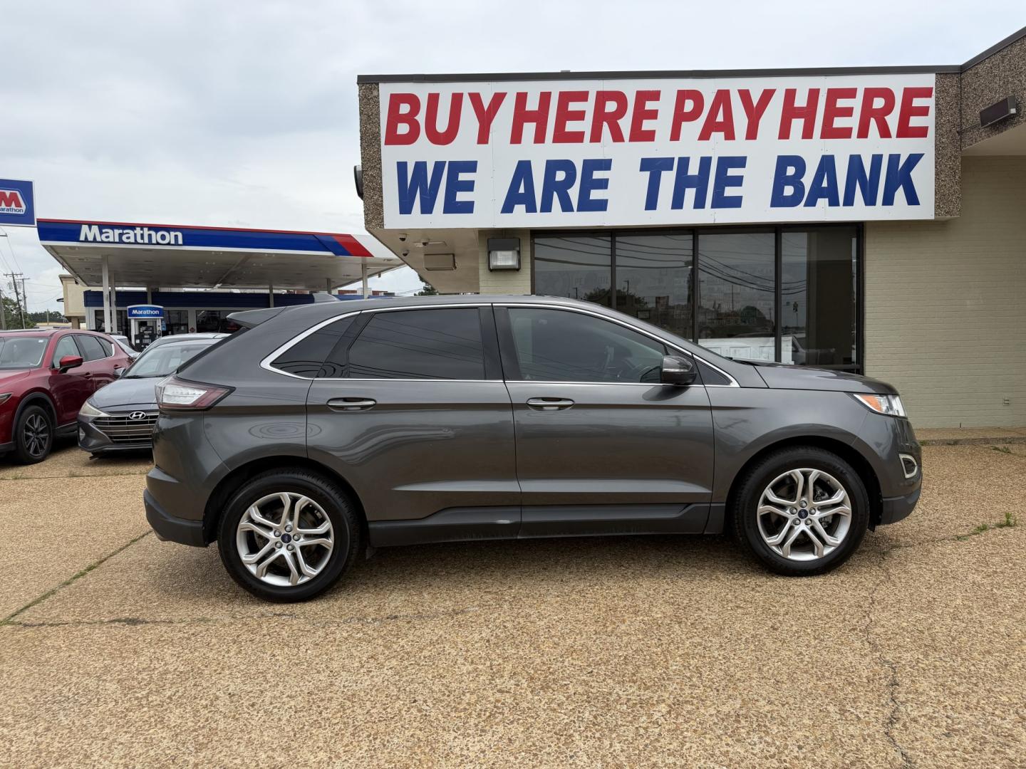 2015 GRAY FORD EDGE TITANIUM Titanium (2FMTK3K95FB) with an 2.0 L 4 Cyl engine, located at 922 W. Beacon St., Philadelphia, MS, 39350, (601) 650-3675, 32.770447, -89.127151 - Photo#6