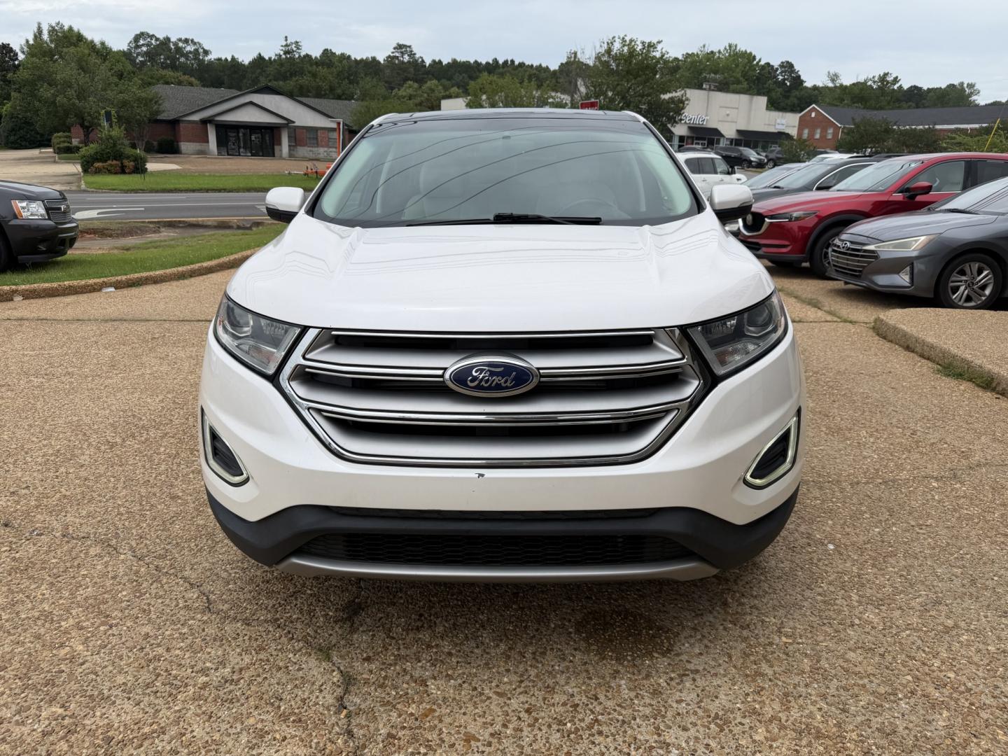 2015 WHITE FORD EDGE TITANIUM Titanium (2FMTK3K86FB) with an 3.5 L 6CYL engine, located at 922 W. Beacon St., Philadelphia, MS, 39350, (601) 650-3675, 32.770447, -89.127151 - Photo#1