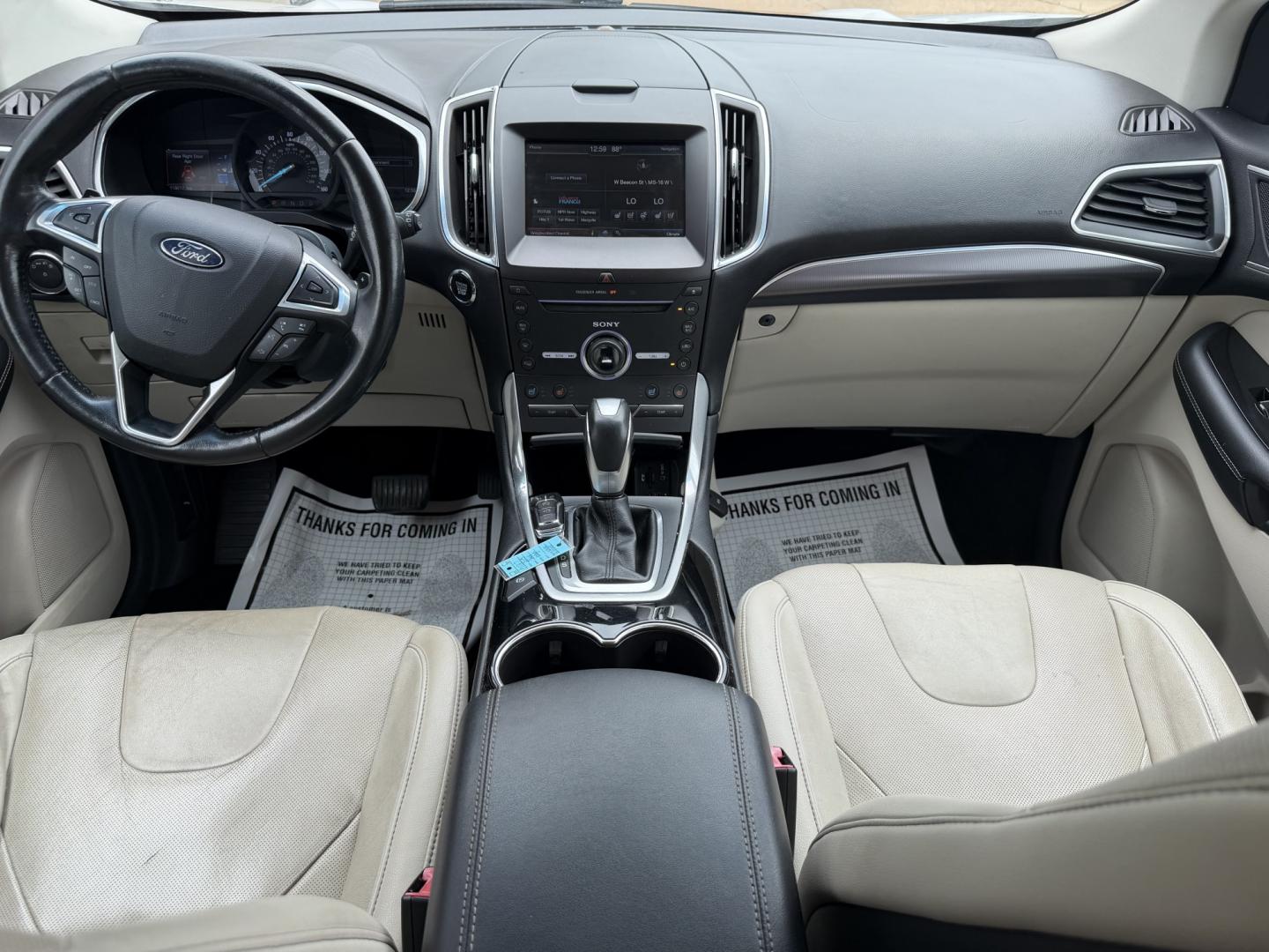 2015 WHITE FORD EDGE TITANIUM Titanium (2FMTK3K86FB) with an 3.5 L 6CYL engine, located at 922 W. Beacon St., Philadelphia, MS, 39350, (601) 650-3675, 32.770447, -89.127151 - Photo#16