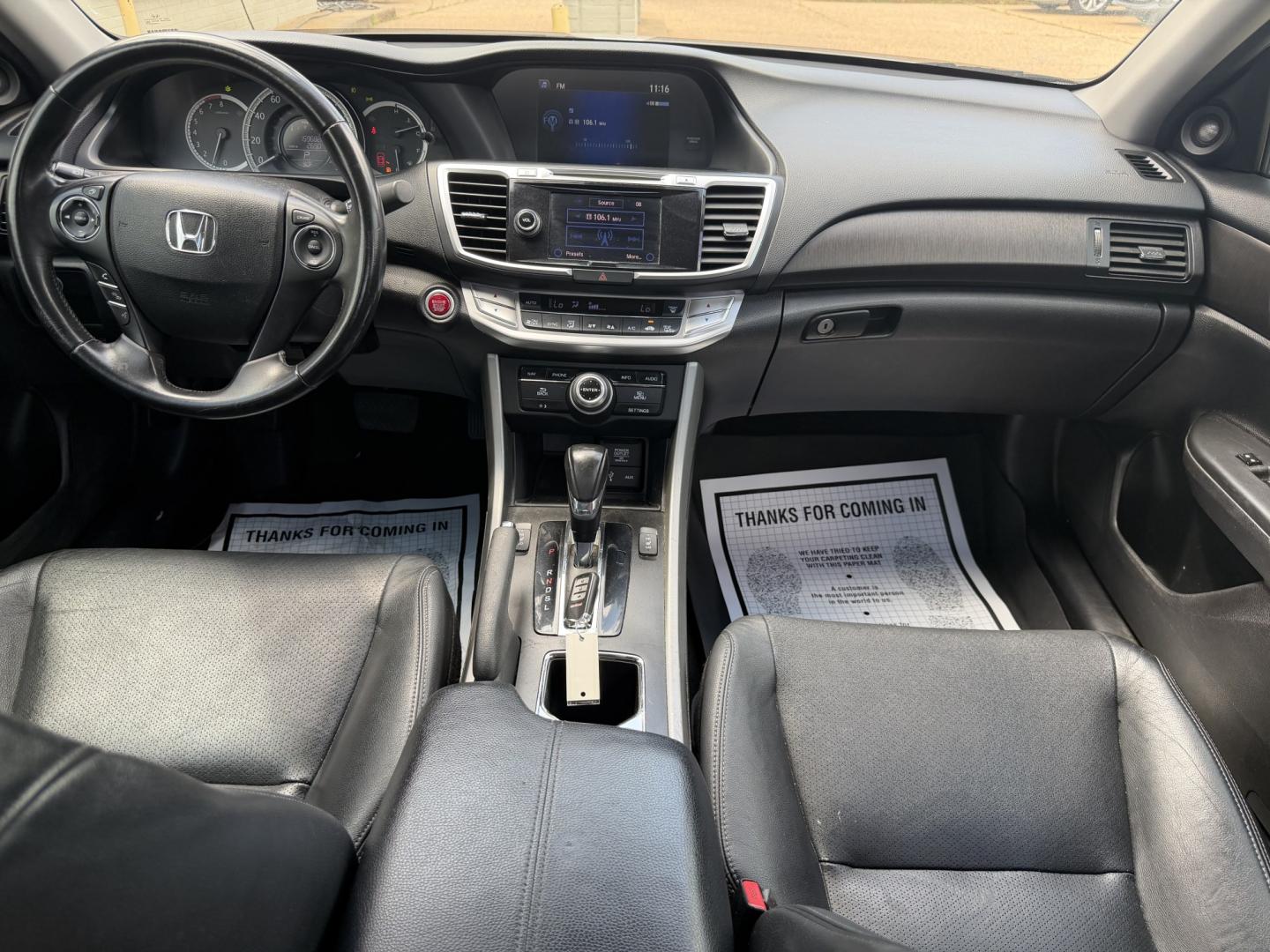 2014 SILVER HONDA ACCORD EX-L EX-L (1HGCR2F81EA) with an 2.4 L 4CYL engine, located at 922 W. Beacon St., Philadelphia, MS, 39350, (601) 650-3675, 32.770447, -89.127151- Photo#16