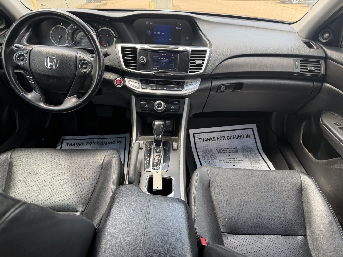 2014 SILVER HONDA ACCORD EX-L EX-L (1HGCR2F81EA) with an 2.4 L 4CYL engine, located at 922 W. Beacon St., Philadelphia, MS, 39350, (601) 650-3675, 32.770447, -89.127151- Photo#16