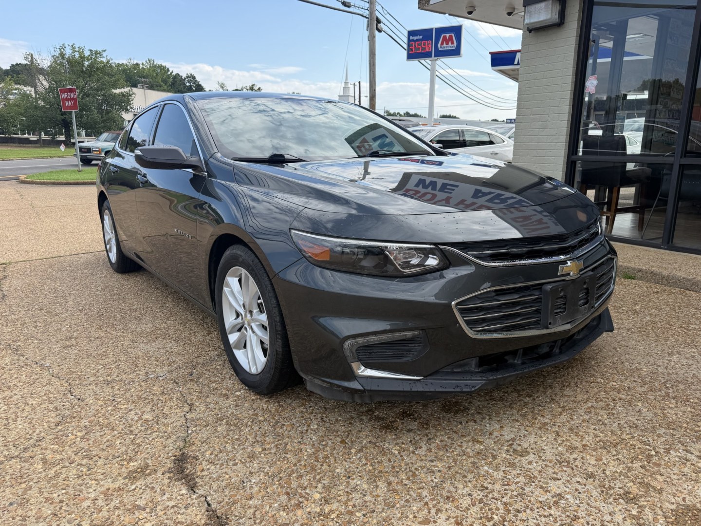 2018 GRAY CHEVROLET MALIBU LT (2FL) (1G1ZD5ST8JF) , located at 922 W. Beacon St., Philadelphia, MS, 39350, (601) 650-3675, 32.770447, -89.127151- Photo#0