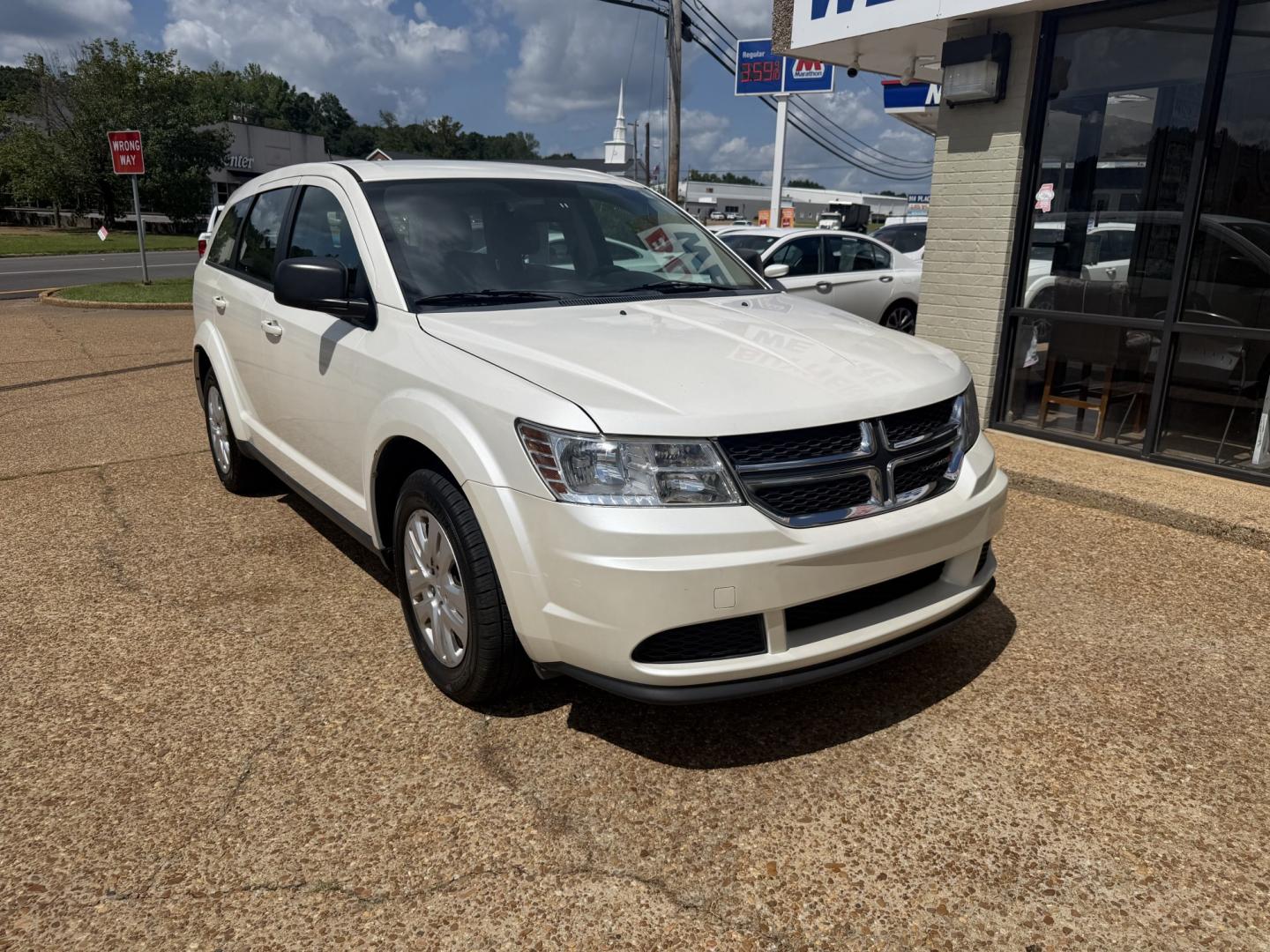 2015 WHITE DODGE JOURNEY SE (3C4PDCAB1FT) , located at 922 W. Beacon St., Philadelphia, MS, 39350, (601) 650-3675, 32.770447, -89.127151- Photo#0
