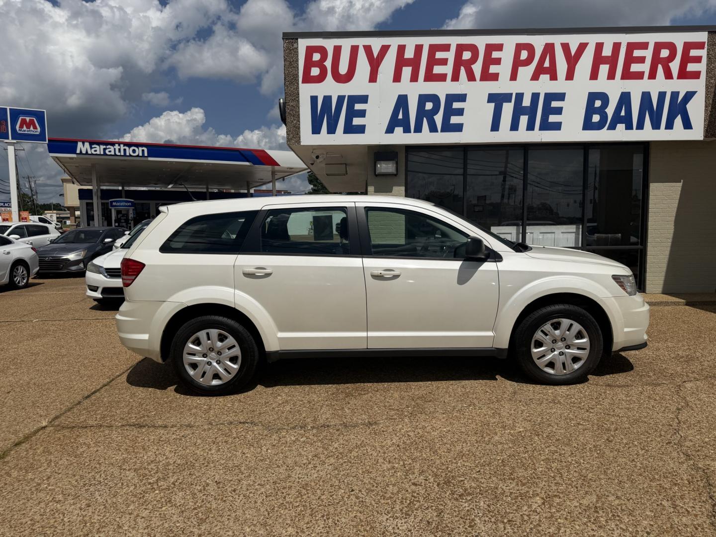2015 WHITE DODGE JOURNEY SE (3C4PDCAB1FT) , located at 922 W. Beacon St., Philadelphia, MS, 39350, (601) 650-3675, 32.770447, -89.127151- Photo#6