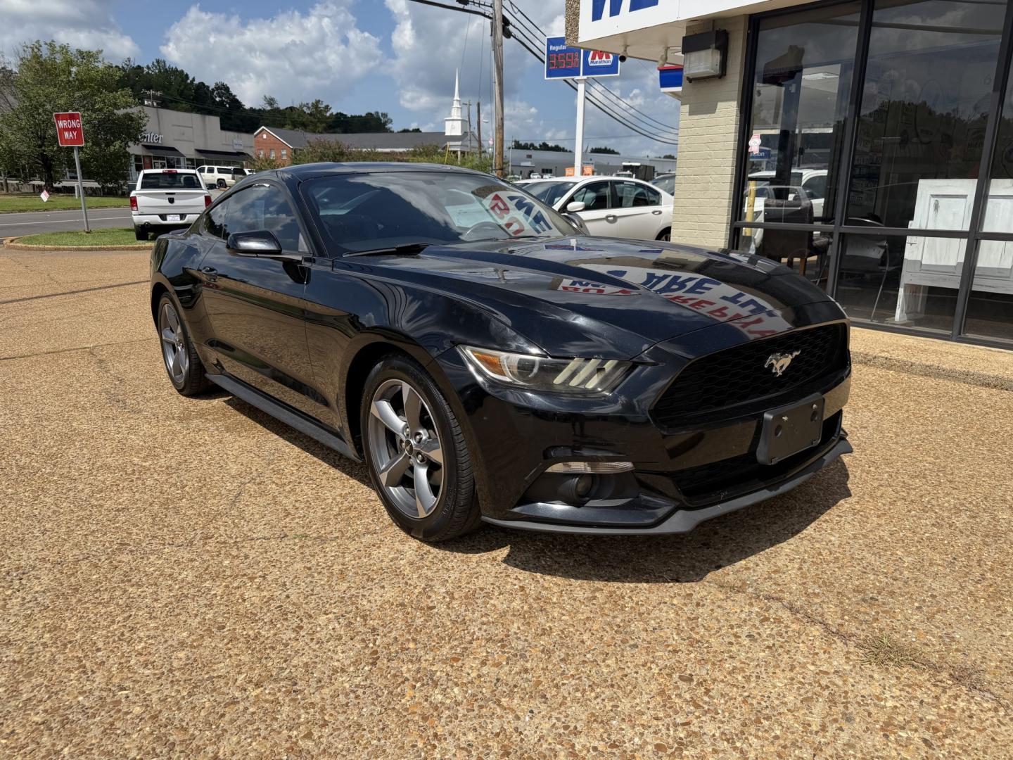 2016 BLACK FORD MUSTANG ECOBOOST (1FA6P8THXG5) , located at 922 W. Beacon St., Philadelphia, MS, 39350, (601) 650-3675, 32.770447, -89.127151- Photo#0