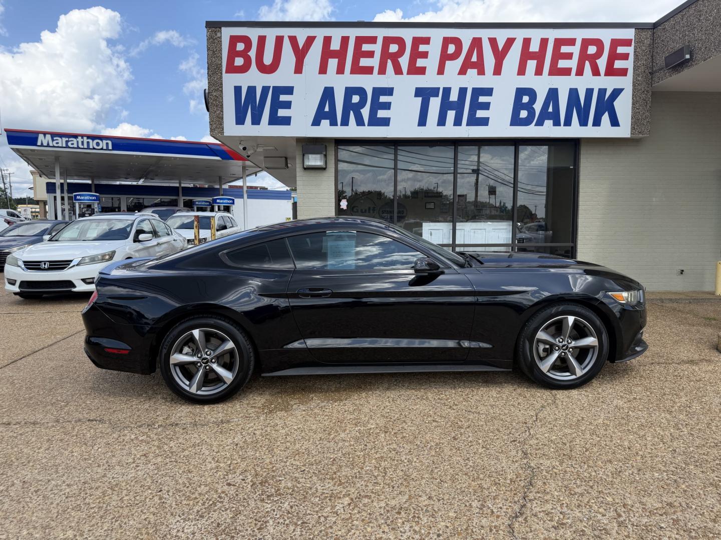 2016 BLACK FORD MUSTANG ECOBOOST (1FA6P8THXG5) , located at 922 W. Beacon St., Philadelphia, MS, 39350, (601) 650-3675, 32.770447, -89.127151- Photo#6