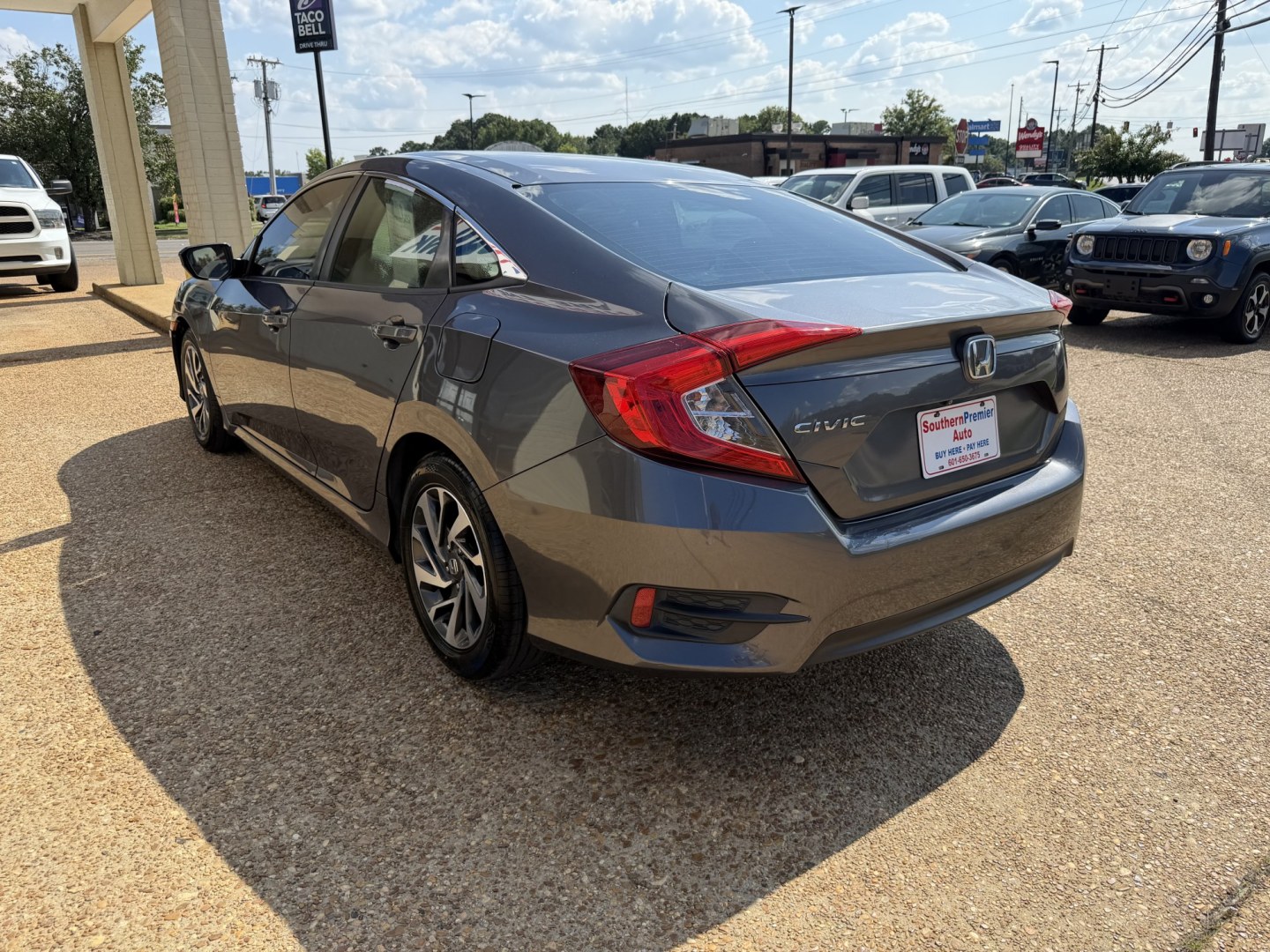 2016 GRAY HONDA CIVIC EX (19XFC2F76GE) , located at 922 W. Beacon St., Philadelphia, MS, 39350, (601) 650-3675, 32.770447, -89.127151- Photo#3
