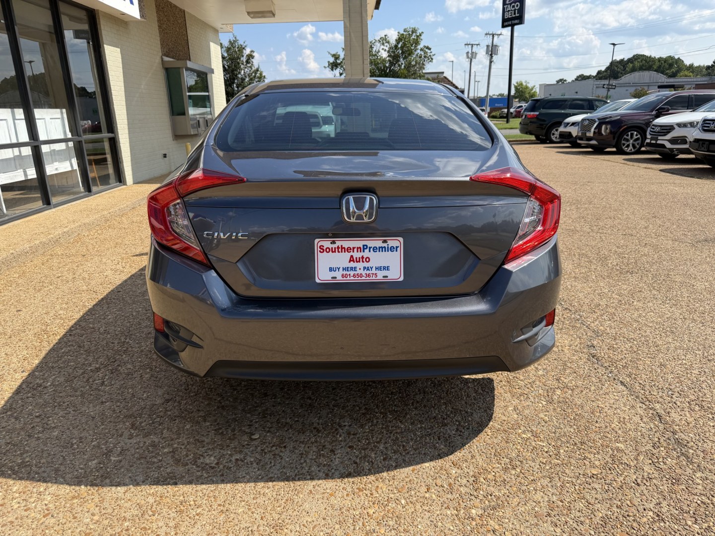 2016 GRAY HONDA CIVIC EX (19XFC2F76GE) , located at 922 W. Beacon St., Philadelphia, MS, 39350, (601) 650-3675, 32.770447, -89.127151- Photo#4