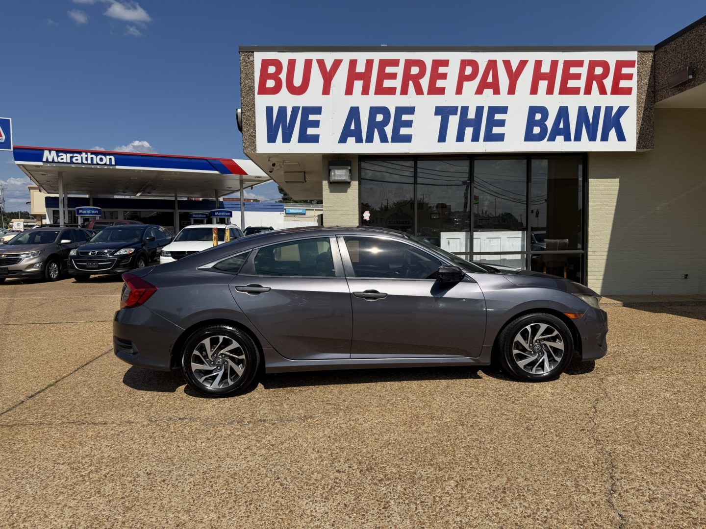 2016 GRAY HONDA CIVIC EX (19XFC2F76GE) , located at 922 W. Beacon St., Philadelphia, MS, 39350, (601) 650-3675, 32.770447, -89.127151- Photo#6