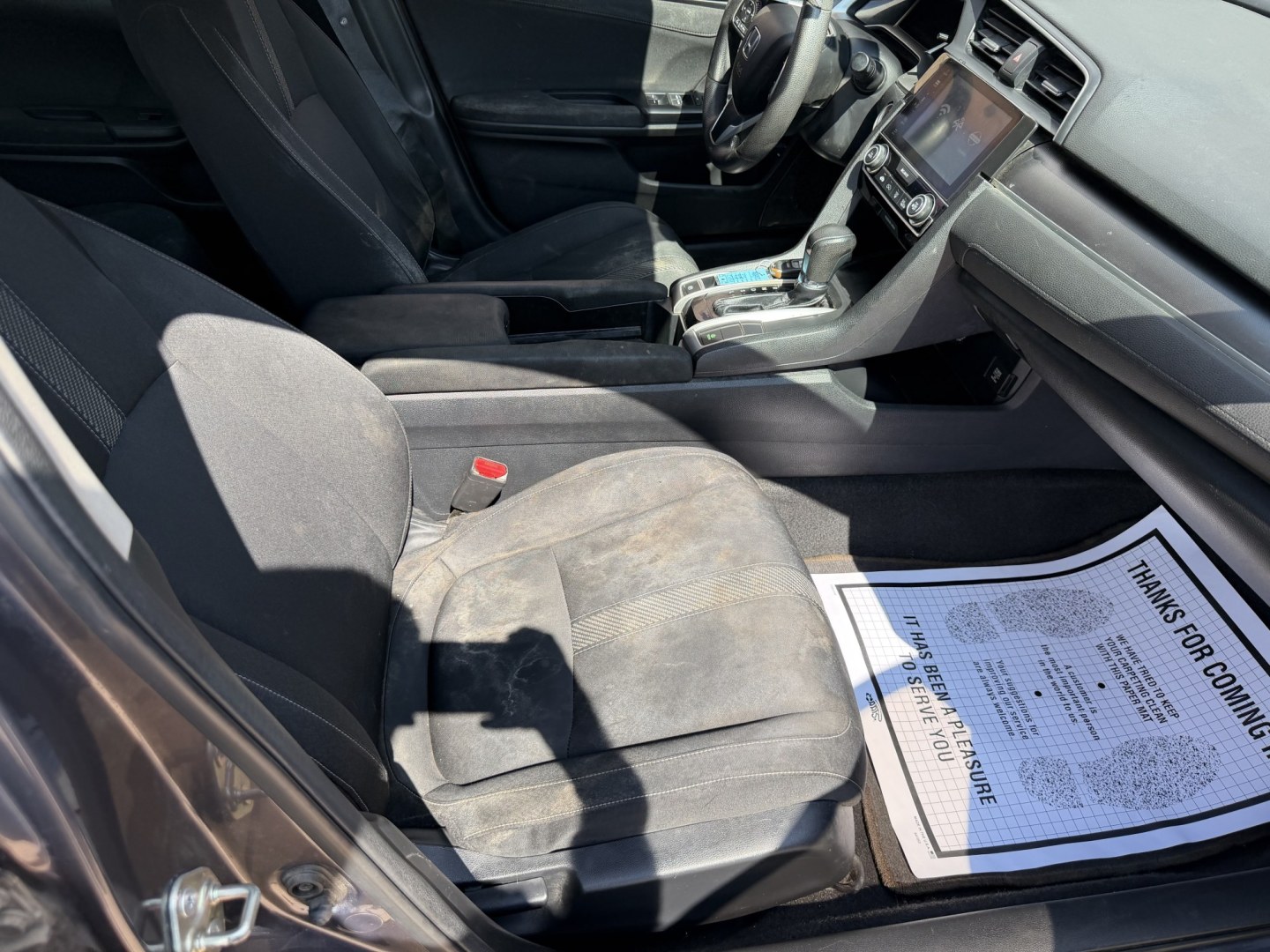 2016 GRAY HONDA CIVIC EX (19XFC2F76GE) , located at 922 W. Beacon St., Philadelphia, MS, 39350, (601) 650-3675, 32.770447, -89.127151- Photo#10