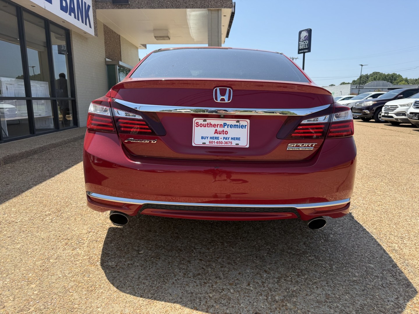 2017 RED HONDA ACCORD SPORT SE (1HGCR2F13HA) , located at 922 W. Beacon St., Philadelphia, MS, 39350, (601) 650-3675, 32.770447, -89.127151- Photo#4
