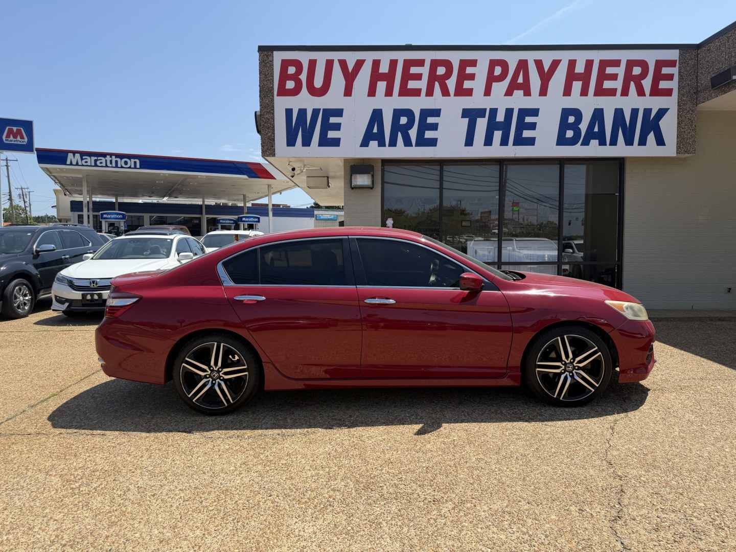 2017 RED HONDA ACCORD SPORT SE (1HGCR2F13HA) , located at 922 W. Beacon St., Philadelphia, MS, 39350, (601) 650-3675, 32.770447, -89.127151- Photo#6