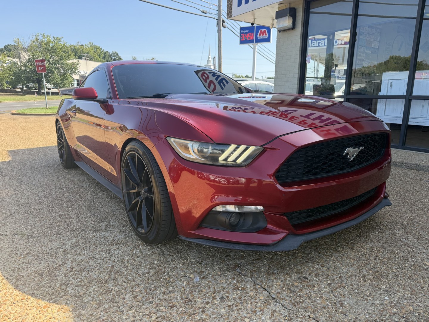 2016 RED FORD MUSTANG ECOBOOST (1FA6P8TH2G5) , located at 922 W. Beacon St., Philadelphia, MS, 39350, (601) 650-3675, 32.770447, -89.127151- Photo#0
